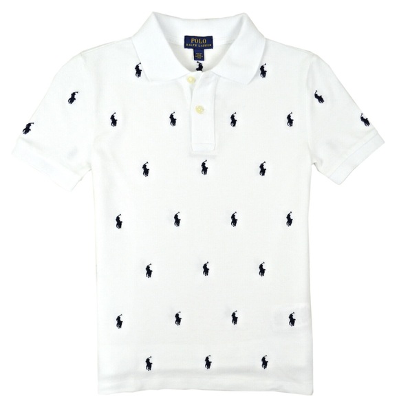 Polo Ralph Lauren Classic Fit Cotton White Blue Logo Polo Shirt Size XXL - Picture 3 of 9